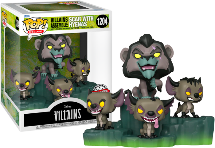 Funko Pop! Disney Villains: Assemble - Scar with Hyenas Deluxe Diorama #1204 - Pop Basement