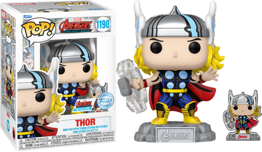 Funko Pop! Avengers: Beyond Earth's Mightiest - Thor 60th Anniversary with Enamel Pin #1190 - Pop Basement