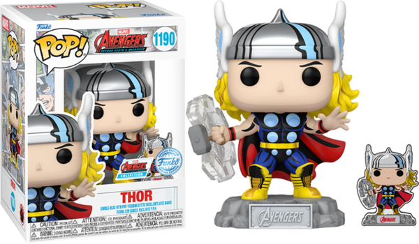 Funko Pop! Avengers: Beyond Earth's Mightiest - Thor 60th Anniversary with Enamel Pin #1190 - Pop Basement