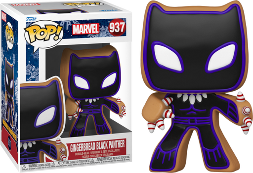 Funko Pop! Marvel: Holiday - Gingerbread Black Panther #937 - Pop Basement