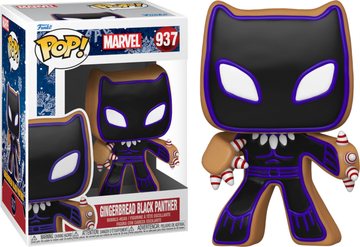 Funko Pop! Marvel: Holiday - Gingerbread Black Panther #937 - Pop Basement