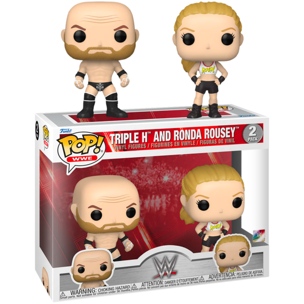 Funko Pop! WWE - Triple H & "Rowdy" Rhonda Rousey - 2-Pack - Pop Basement