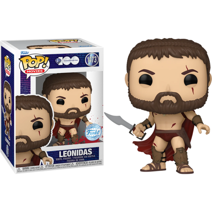 Funko Pop! 300 - Leonidas (Battle Worn) Warner Bros. 100th #1473 - Pop Basement