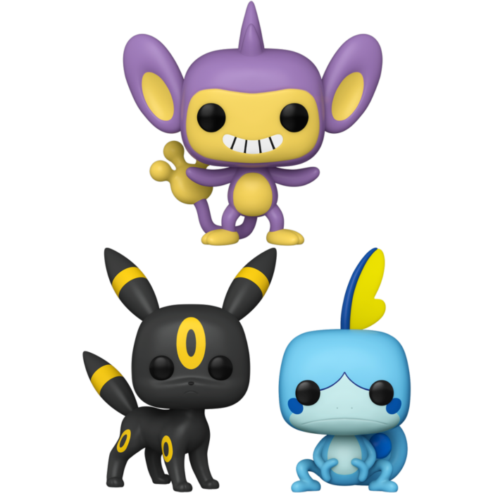 Funko Pop! Pokemon - Aipom, Sobble & Umbreon - Bundle (Set of 3) - Pop Basement