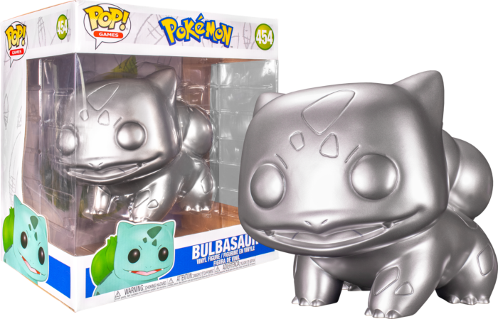 Funko Pop! Pokemon - Bulbasaur 25th Anniversary Silver Metallic 10" #454 - Pop Basement