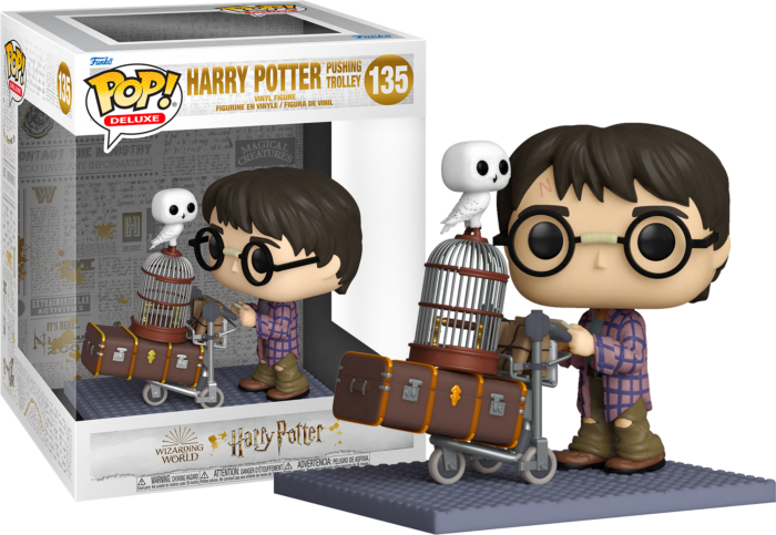 Funko Pop! Harry Potter - Harry Potter Pushing Trolley 20th Anniversary Deluxe #135 - Pop Basement