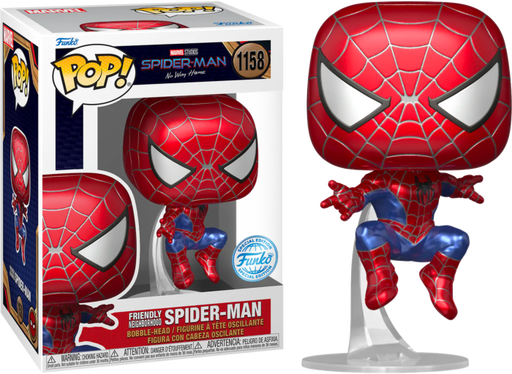 Funko Pop! Spider-Man: No Way Home - Friendly Neighborhood Spider-Man Metallic #1158 - Pop Basement