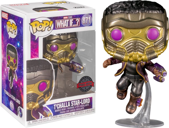 Funko Pop! Marvel: What If… - T'Challa Star-Lord Metallic #871 - Pop Basement