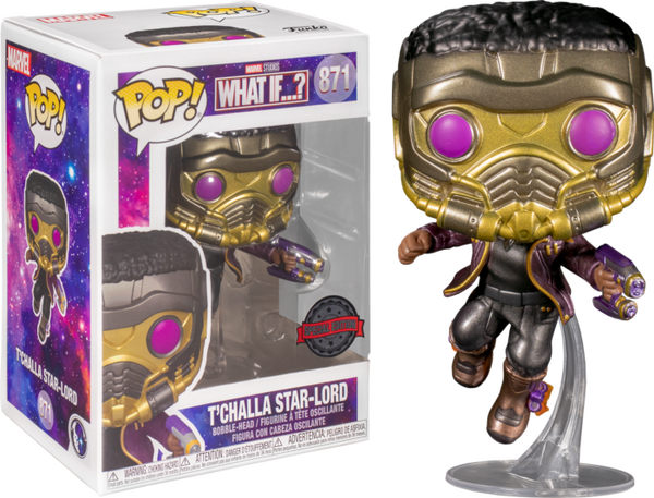 Funko Pop! Marvel: What If… - T'Challa Star-Lord Metallic #871 - Pop Basement