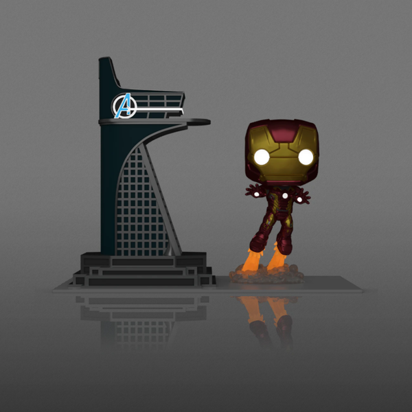 Funko Pop! Town - Avengers: Infinity Saga - Avengers Tower & Iron Man Glow in the Dark #35 - Pop Basement