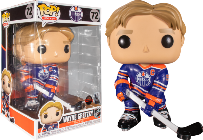 Funko Pop! NHL Hockey - Wayne Gretzky Edmonton Oilers Blue Jersey 10" #72 - Pop Basement