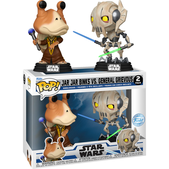 Funko Pop! Star Wars: The Clone Wars - Jar Jar Binks vs General Grievous - 2-Pack - Pop Basement