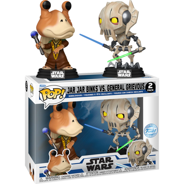 Funko Pop! Star Wars: The Clone Wars - Jar Jar Binks vs General Grievous - 2-Pack - Pop Basement