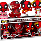 Funko Pop! Deadpool - Deadpool in Cake, Dinopool, Flamenco & Roman Senator 30th Anniversary - 4-Pack - Pop Basement
