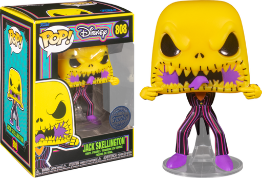 Funko Pop! The Nightmare Before Christmas - Jack Skellington with Scary Face Blacklight - Pop Basement