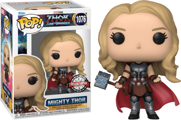 Funko Pop! Thor 4: Love and Thunder - Mighty Thor without Helmet #1076 - Pop Basement