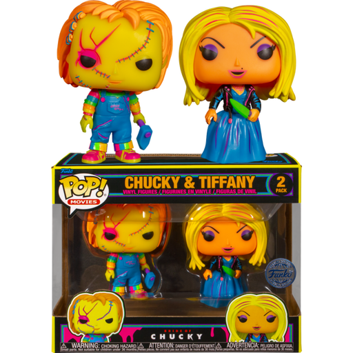 Funko Pop! Bride Of Chucky - Tiffany & Chucky Blacklight - 2-Pack - Pop Basement