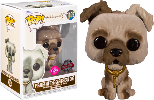 Funko Pop! Walt Disney World: 50th Anniversary - Pirates Of The Caribbean Dog Flocked #1105 - Pop Basement