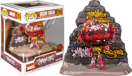 Funko Pop! Iron Man - Iron Man Graffiti Deco Deluxe #753 - Pop Basement