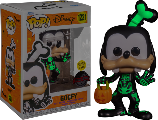 Funko Pop! Disney - Goofy as Skeleton Halloween Glow in the Dark #1221 - Pop Basement