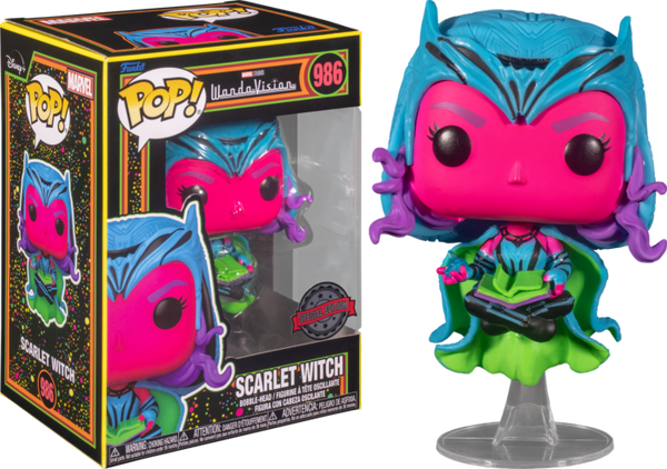 Funko Pop! WandaVision - Scarlet Witch with Darkhold Book Blacklight #986 - Pop Basement