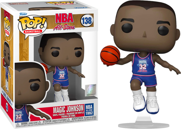 Funko Pop! NBA Basketball - Magic Johnson Blue 1991 All Star Jersey #138 - Pop Basement