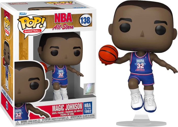 Funko Pop! NBA Basketball - Magic Johnson Blue 1991 All Star Jersey #138 - Pop Basement