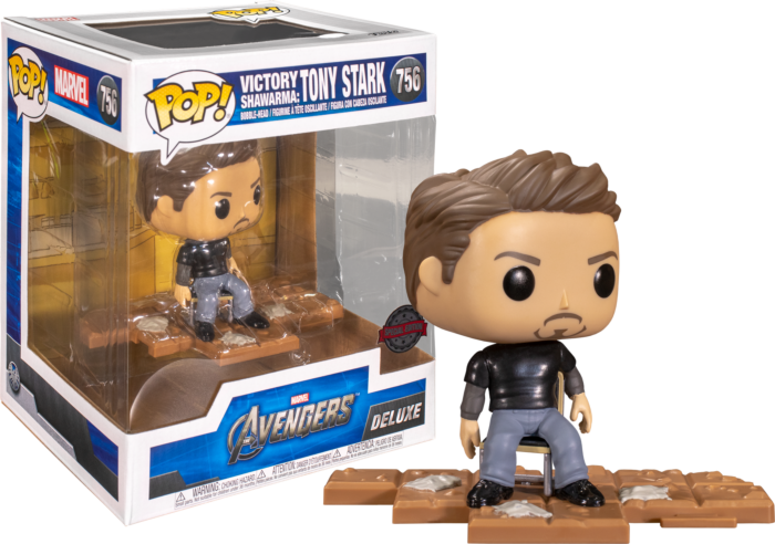 Funko Pop! The Avengers - Tony Stark Victory Shawarma Diorama Deluxe #756 - Pop Basement