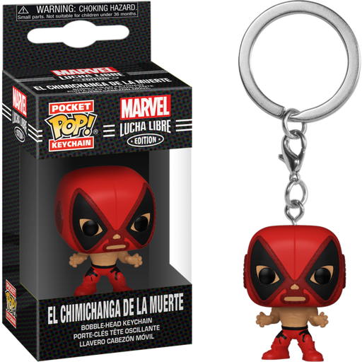Funko Pocket Pop! Keychain - Marvel: Lucha Libre Edition - El Chimichanga De La Muerte Deadpool - Pop Basement