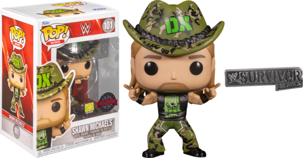 Funko Pop! WWE - Shawn Michaels in D-Generation X Summerslam 2009 with Enamel Pin #101 - Pop Basement