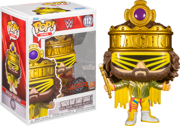 Funko Pop! WWE - Macho Man Wrestlemania 6 Metallic #112 - Pop Basement