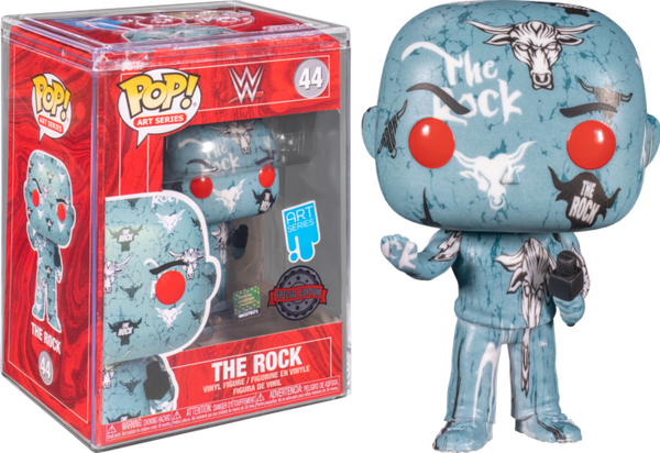 Funko Pop! WWE - The Rock Brahma Bull Artist Series with Pop! Protector #44 - Pop Basement