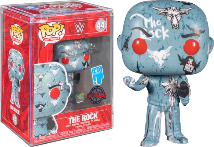Funko Pop! WWE - The Rock Brahma Bull Artist Series with Pop! Protector #44 - Pop Basement