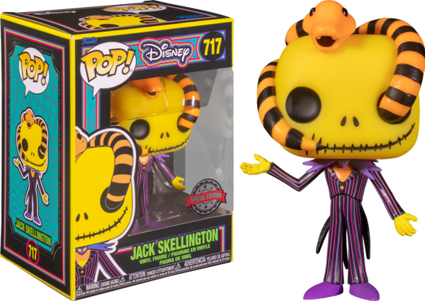 Funko Pop! The Nightmare Before Christmas - Jack Skellington with Snake Blacklight #717 - Pop Basement