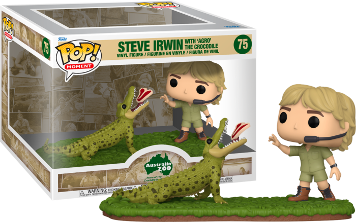 Funko Pop! Moment - Australia Zoo: Home of The Crocodile Hunter - Steve Irwin with 'Agro' the Crocodile - 2-Pack #75 - Pop Basement