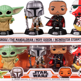 Funko Pop! Star Wars: The Mandalorian - The Mandalorian, Moff Gideon, Grogu (The Child) & Incinerator Stormtrooper - 4-Pack - Pop Basement