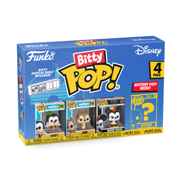 Funko Pop! Disney - Goofy, Chip, Minnie Mouse & Mystery Bitty - 4-Pack - Pop Basement