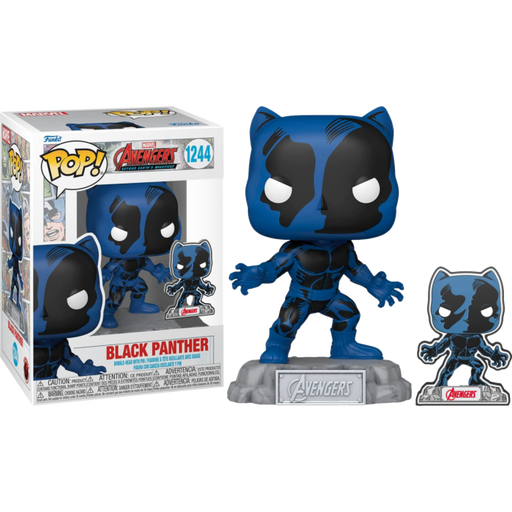 Funko Pop! Avengers: Beyond Earth's Mightiest - Black Panther 60th Anniversary with Enamel Pin #1244 - Pop Basement
