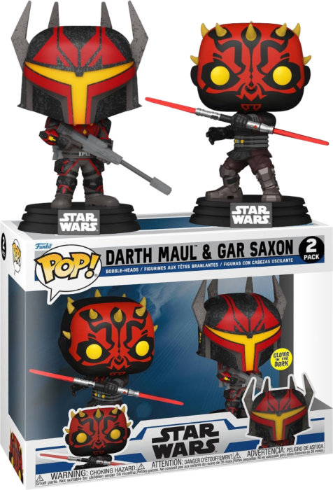 Funko Pop! Star Wars: The Clone Wars - Darth Maul & Gar Saxon Glow in the Dark - 2-Pack - Pop Basement
