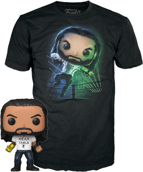 Funko Pop! WWE - Roman Reigns - Vinyl Figure & T-Shirt Box Set - Pop Basement