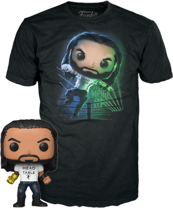 Funko Pop! WWE - Roman Reigns - Vinyl Figure & T-Shirt Box Set - Pop Basement