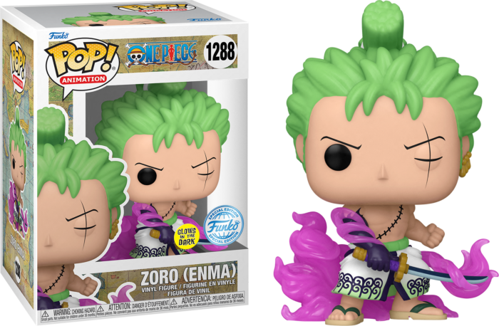 Funko Pop! One Piece - Roronoa Zoro with Enma Glow in the Dark #1288 - Pop Basement