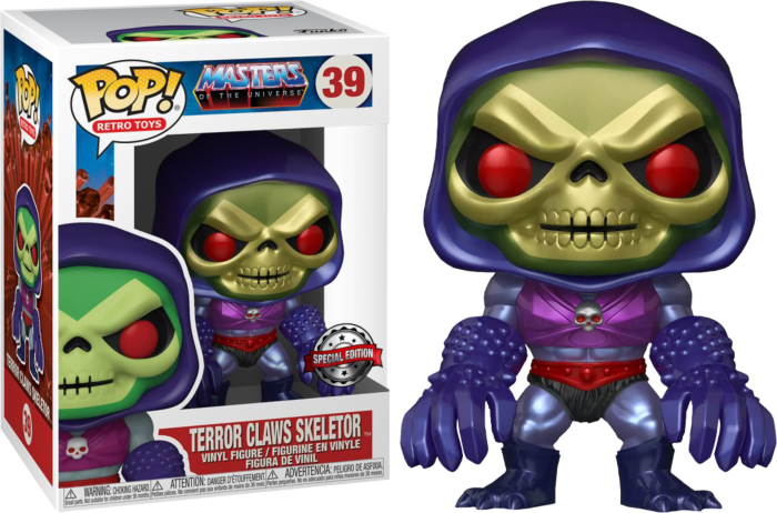 Funko Pop! Masters of the Universe - Skeletor with Terror Claws Metallic #39 - Pop Basement