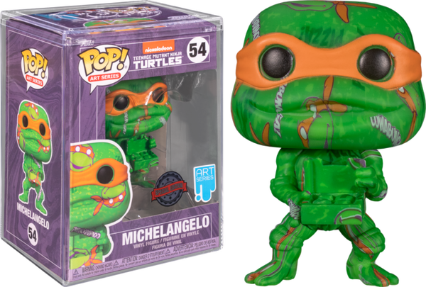 Funko Pop! Teenage Mutant Ninja Turtles II: The Secret of the Ooze - Michelangelo Artist Series with Pop! Protector #54 - Pop Basement