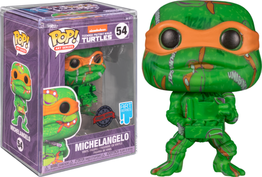 Funko Pop! Teenage Mutant Ninja Turtles II: The Secret of the Ooze - Michelangelo Artist Series with Pop! Protector #54 - Pop Basement