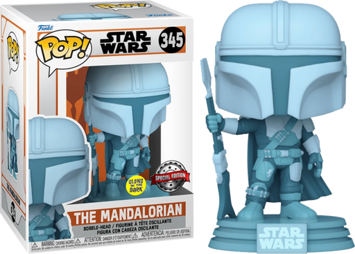 Funko Pop! Star Wars: The Mandalorian - The Mandalorian Hologram Glow in the Dark #345 - Pop Basement