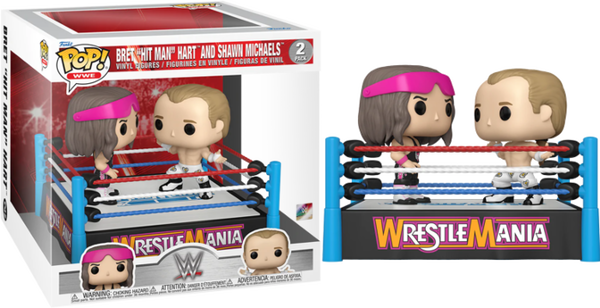 Funko Pop! WWE - Bret "Hit Man" Hart vs. Shawn Michaels Wrestlemania XII Moment - 2-Pack - Pop Basement