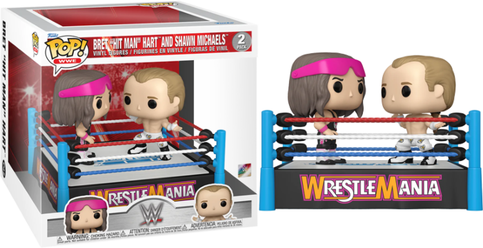Funko Pop! WWE - Bret "Hit Man" Hart vs. Shawn Michaels Wrestlemania XII Moment - 2-Pack - Pop Basement