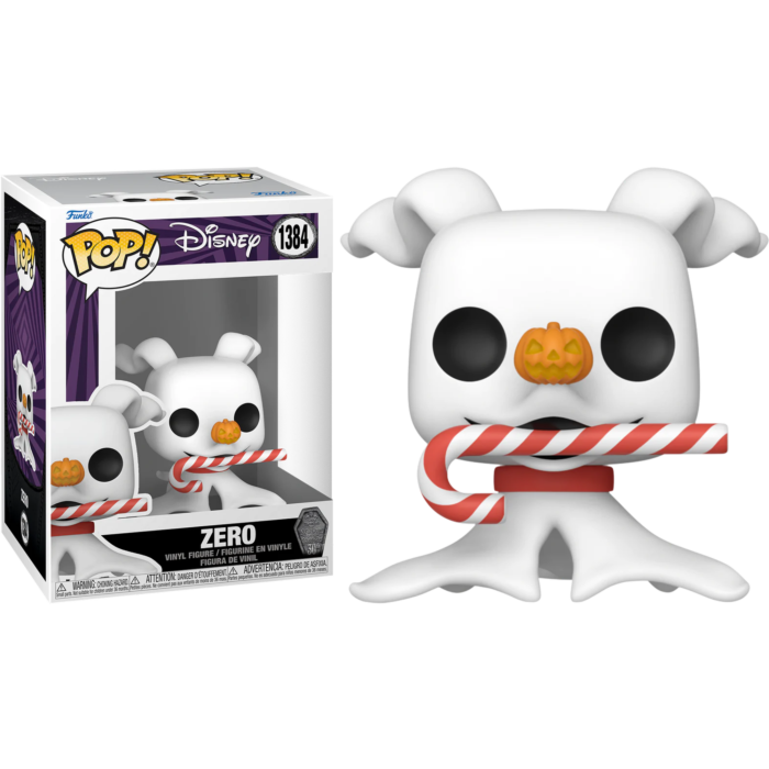 Funko Pop! The Nightmare Before Christmas 30th Anniversary - Zero with Candy Cane #1384 - Pop Basement