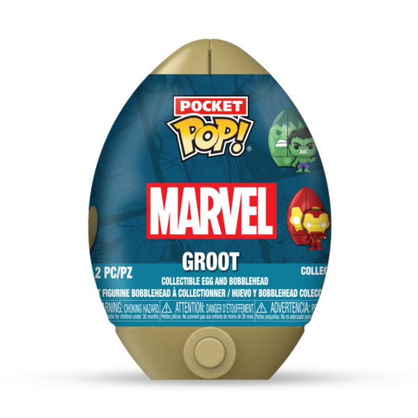 Funko Pop! Marvel: The Avengers - Pocket Pop! Vinyl Figure in Easter Egg (Display of 12 Units) - Pop Basement